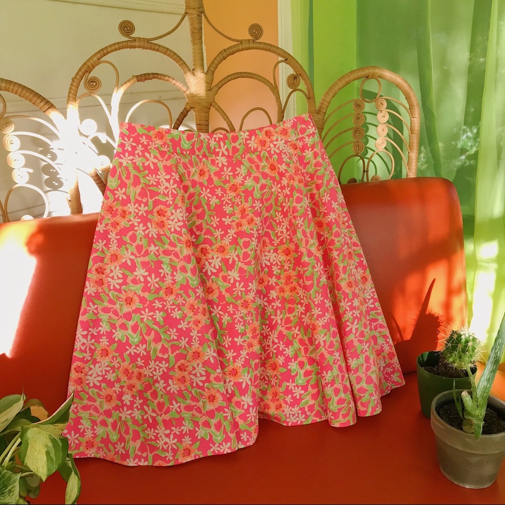 Super Pretty Pink Floral Lilly Pulitzer Skirt